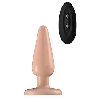 Bottom Line Buttplug Rubber Flesh Vibrating 5 In Model 1