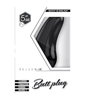 Bottom Line Buttplug Rubber Black Vibrating 5 In Model 7