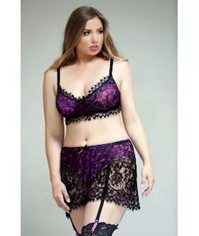 Bridgette Lace Bra & Skirt With Matching Panty