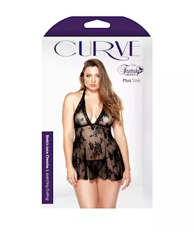 Stretch Lace Chemise & Matching G-string