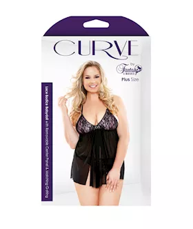 Lace Bodice Babydoll W Removable Panel & G-string
