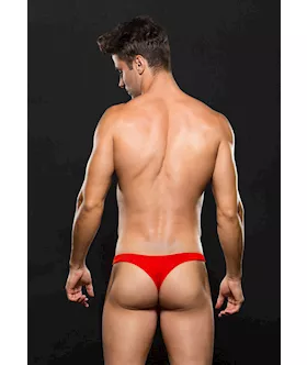 Microfiber Lowrise Laceup Thong L X