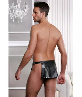 Fux Leather Studded Kilt