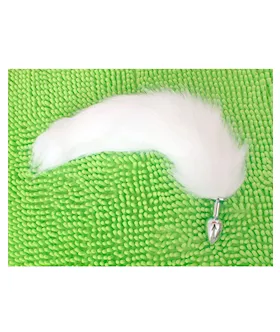 Chrome Butt Plug With Tail