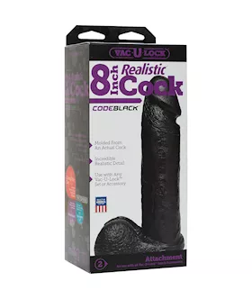 Vac-u-lock Codeblack 8 Inch Realistic Cock