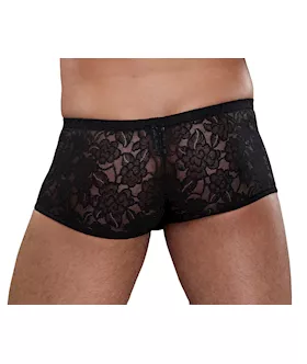 Mini Short Stretch Lace Black