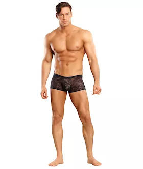 Mini Short Stretch Lace Black