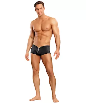 Zipper Short Lycra Black S/m