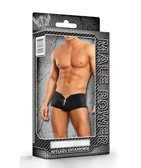 Zipper Short Lycra Black S/m