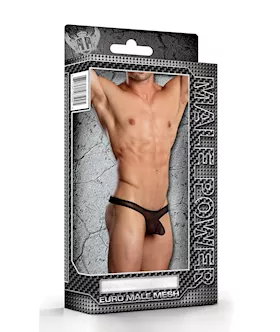 Euro Male Mesh Thong Black