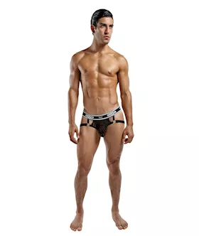 Peep Show Jock Ring Black