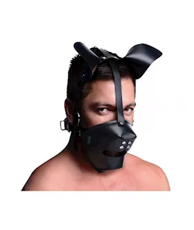 Pup Puppy Play Hood And Breathable Ball Gag