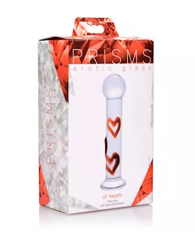 Lil Hearts Glass Plug With Raised Heart Texture