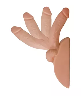 Adam Male Toys Rock Hard Cyberskin Ass Stroker With Erect Cock