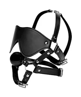 Strict Eye Mask Harness With Ball Gag