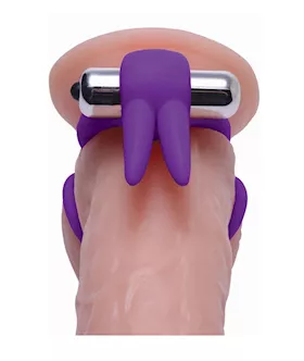 Throbbin Hopper Cock And Ball Ring With Clit Stimulator