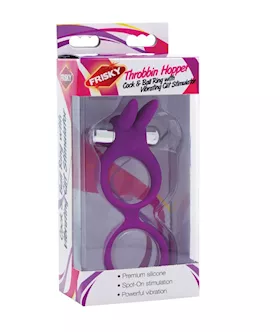 Throbbin Hopper Cock And Ball Ring With Clit Stimulator