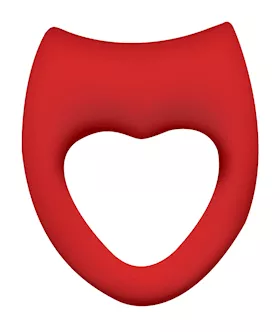 Heart On Vibrating Silicone Cock Ring
