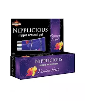 Nipplicious Nipple Arousal Gel- 1oz Tube -passion Fruit