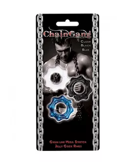 Chain Gang Cock Rings- 3pack Multi