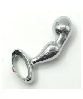 Curved Metal P-spot Butt Plug