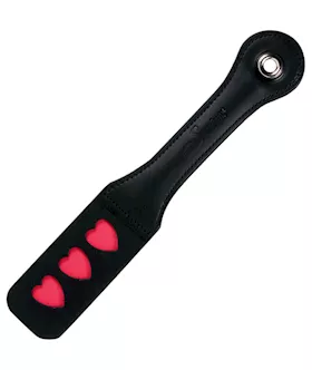 Sportsheets Leather Impression Paddle Hearts