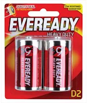 Eveready Heavy Duty D 2 pack
