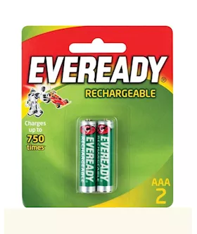 Eveready Recharge Batteries Aaa 2pk