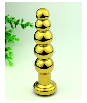 Graduating Balls Butt Plug With Gem
