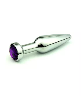 Tapered Tip Butt Plug With Gem