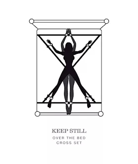 Fifty Shades Of Grey Keep Still Over The Bed Cross Restraint Silver