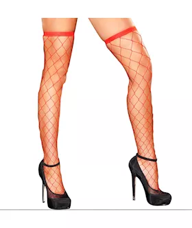 Diamond Net Thigh High
