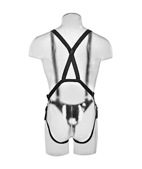 King Cock 10 Inches Hollow Strap On Suspender System