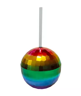 Rainbow Disco Ball Cup