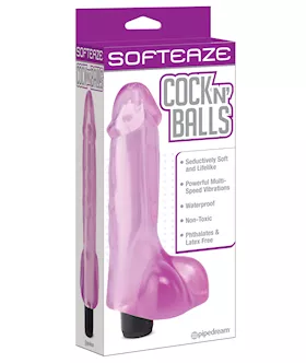 Softeaze Cock N Balls Vibe Purp