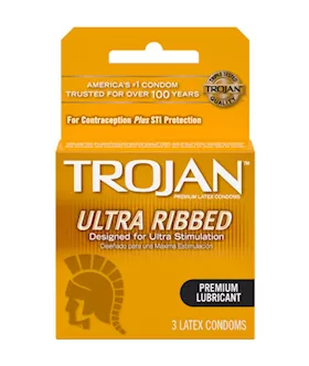 Trojan Ultra Ribbed 3pk
