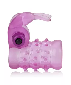 Basic Essentials Stretchy Vibrating Bunny Enhancer