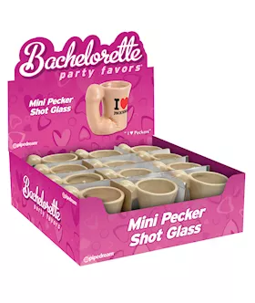 Mini Pecker Shot Glass Display Box - 12 Units