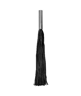 Long Leather Whip With Metal Grip