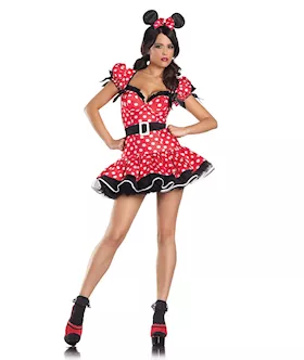 3 Piece Flirty Mouse Costume - L/xl
