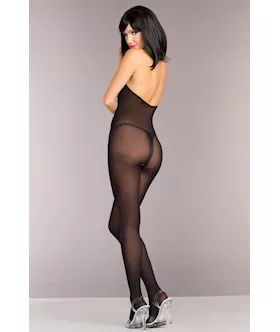 Keyhole Opaque Bodystocking