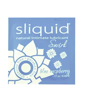 Sliquid Naturals Swirl Lubricant Pillow Blue Raspberry 5 Ml