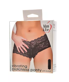 Adam & Eves Vibrating Crotchless Panty