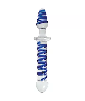 Adam & Eves Twisted Love Glass Dildo