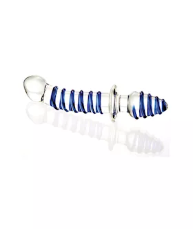 Adam & Eves Twisted Love Glass Dildo
