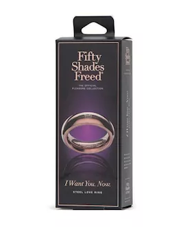 Fifty Shades Freed I Want You Now Steel Love Ring