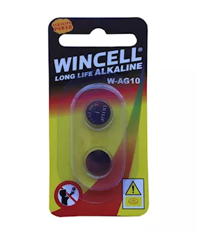 Wincell Long Life Alkaline AG10 2 pack