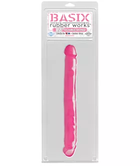 Basix 12 Inch Double Ended Dildo Pink