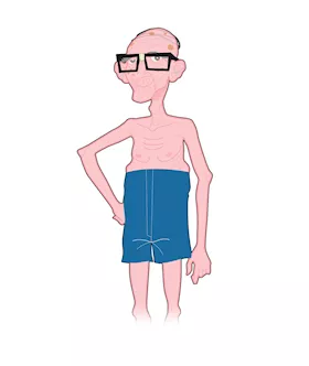 Travel Size Dirty Old Man Inflatable Doll