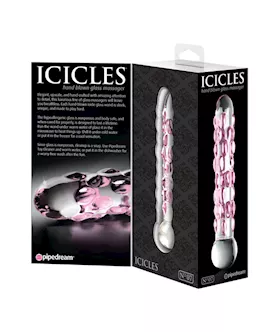 Icicles Hand Blown Glass Massager No 7